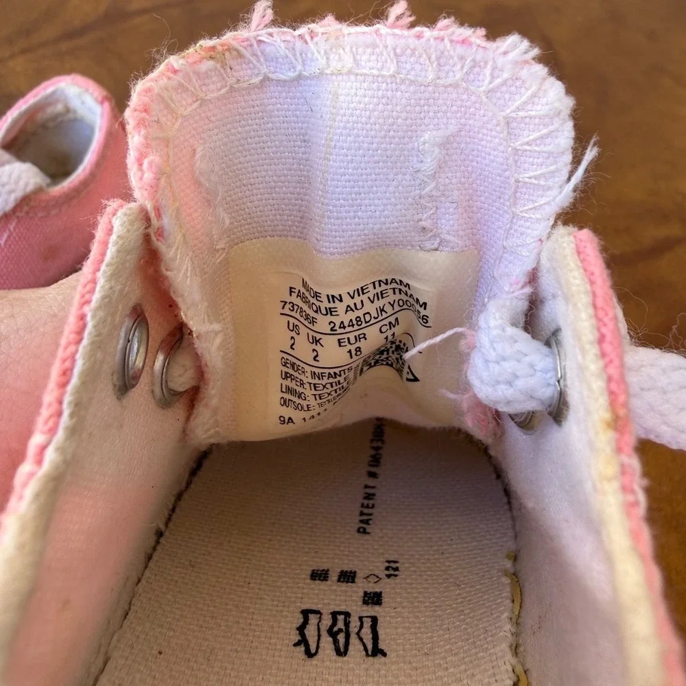 Converse Chuck Taylor All Star Toddler Girls Pink Low Top Sneakers Size 2